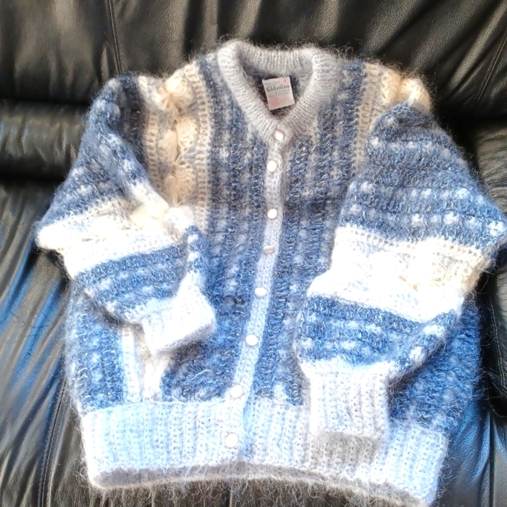 HANDKNIT SHELEEN OF DUBLIN MOHAIR SWEATER, ONE SIZE